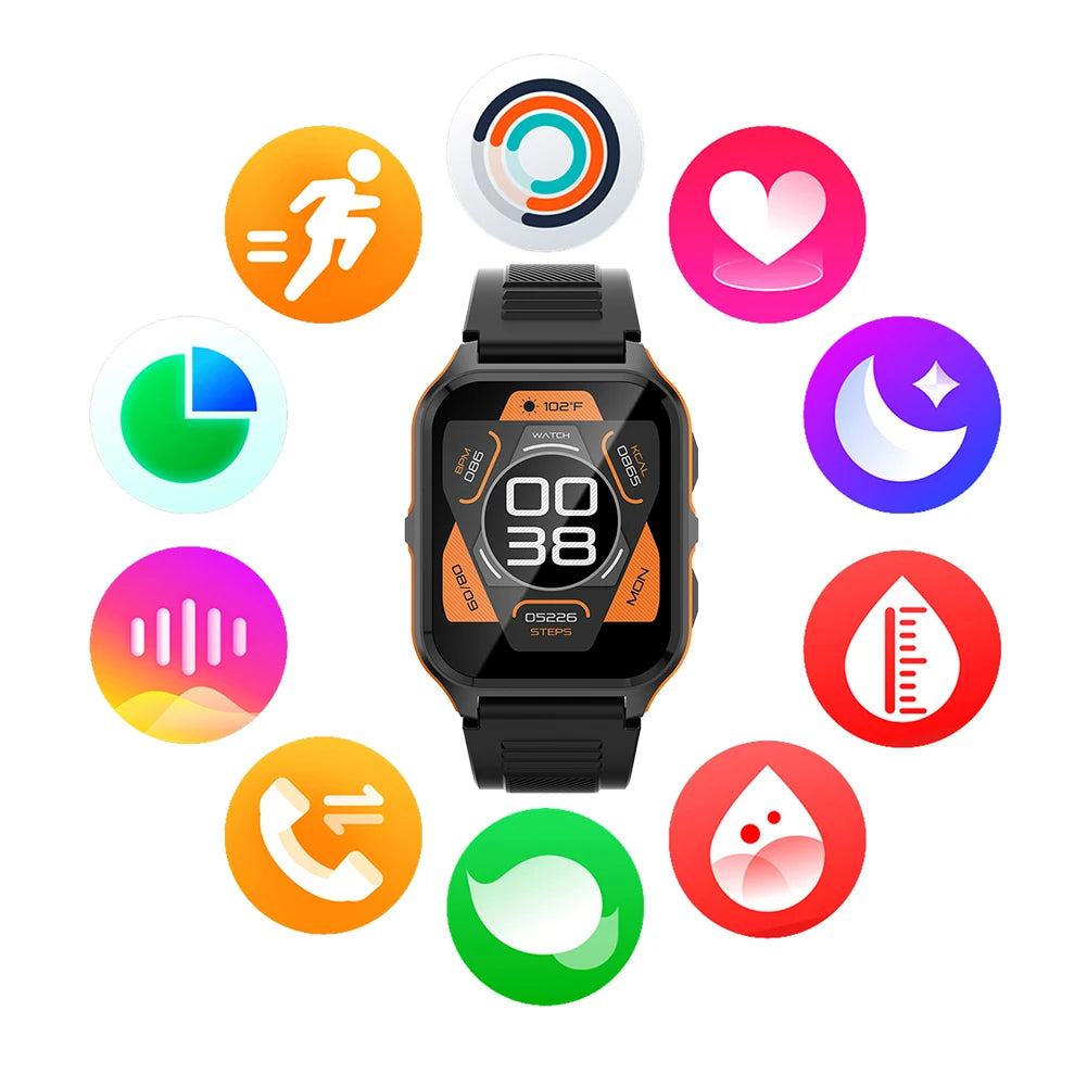 Waterproof Smartwatch with Heart Rate Sleep Monitor for Men & Women